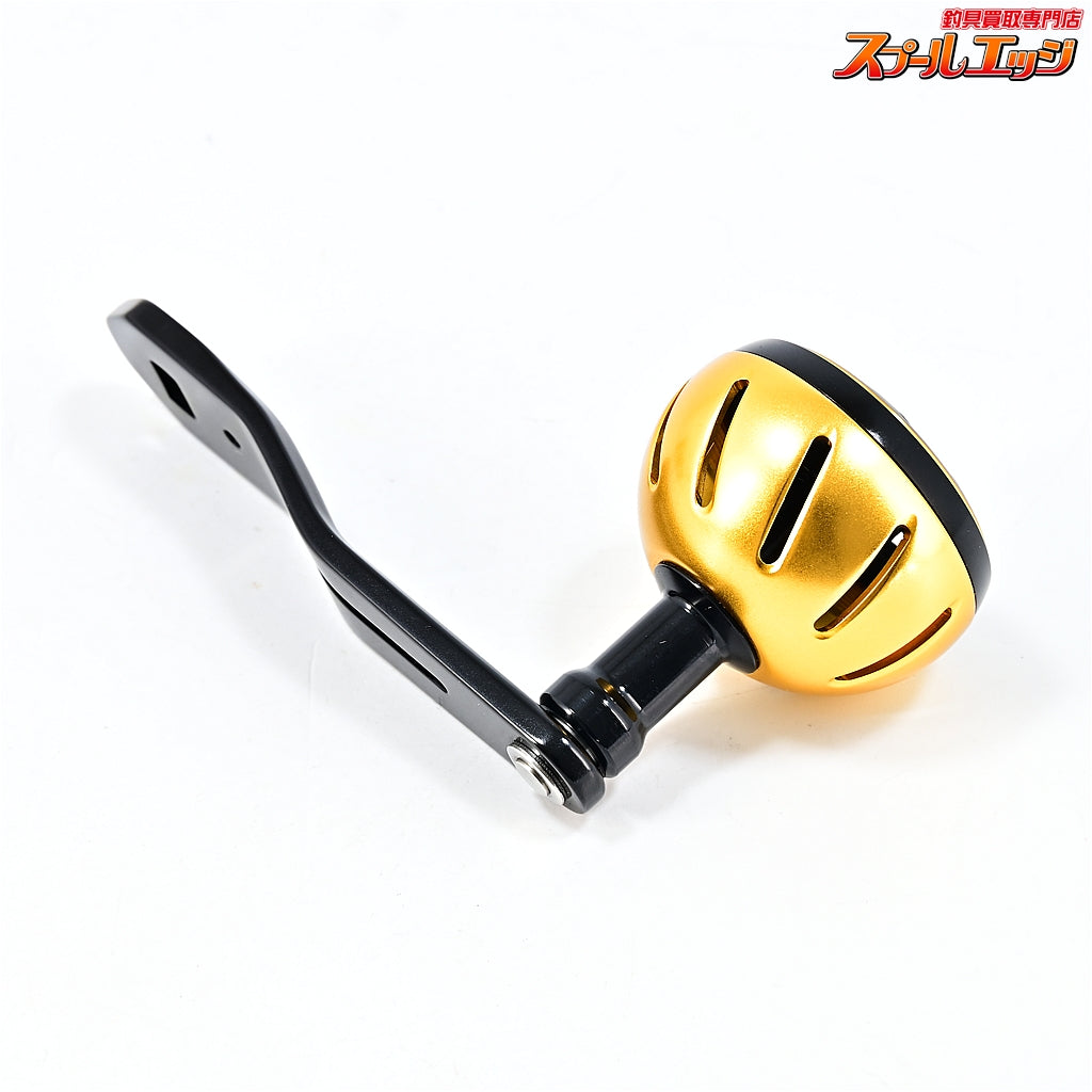 【ダイワxSLPワークス】 カラーアルミラウンドノブ M ゴールド&ブラック 70mmハンドル装着 取付内径8mmx5mm DAIWAxSLP-WORKS Custom HANDLEKONB