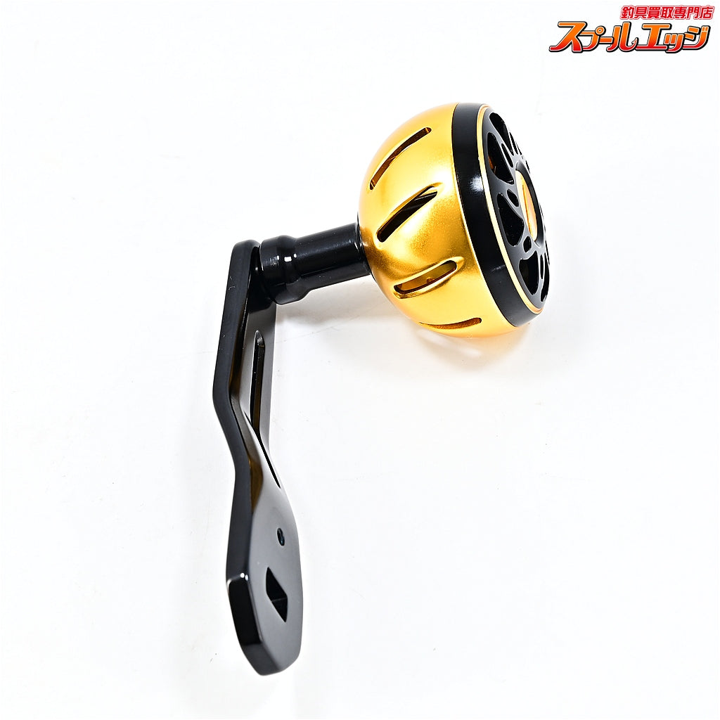 【ダイワxSLPワークス】 カラーアルミラウンドノブ M ゴールド&ブラック 70mmハンドル装着 取付内径8mmx5mm DAIWAxSLP-WORKS Custom HANDLEKONB