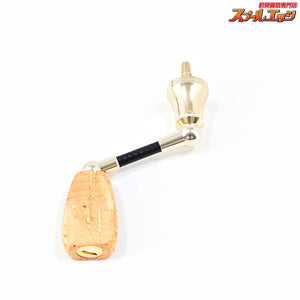 【ロデオクラフト】 RCシングルスピニング カーボンハンドル 38.5mm コルクフラットノブ シマノ用 シャンパンゴールド Rodeo-Craft