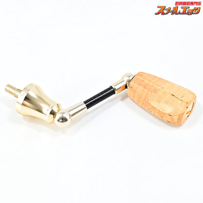 【ロデオクラフト】 RCシングルスピニング カーボンハンドル 38.5mm コルクフラットノブ シマノ用 シャンパンゴールド Rodeo-Craft