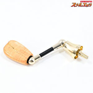 【ロデオクラフト】 RCシングルスピニング カーボンハンドル 38.5mm コルクフラットノブ シマノ用 シャンパンゴールド Rodeo-Craft