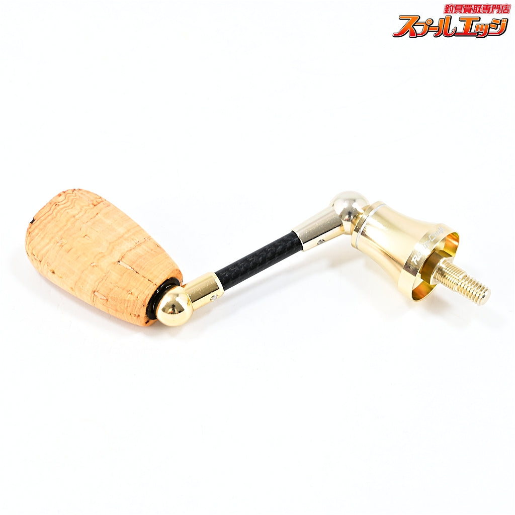 【ロデオクラフト】 RCシングルスピニング カーボンハンドル 40mm コルクフラットノブ シマノ用 シャンパンゴールド Rodeo-Craft