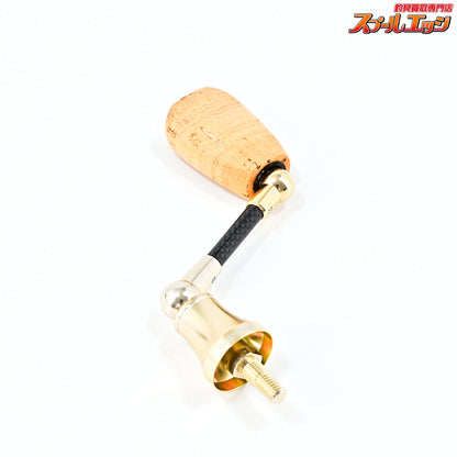 【ロデオクラフト】 RCシングルスピニング カーボンハンドル 40mm コルクフラットノブ シマノ用 シャンパンゴールド Rodeo-Craft
