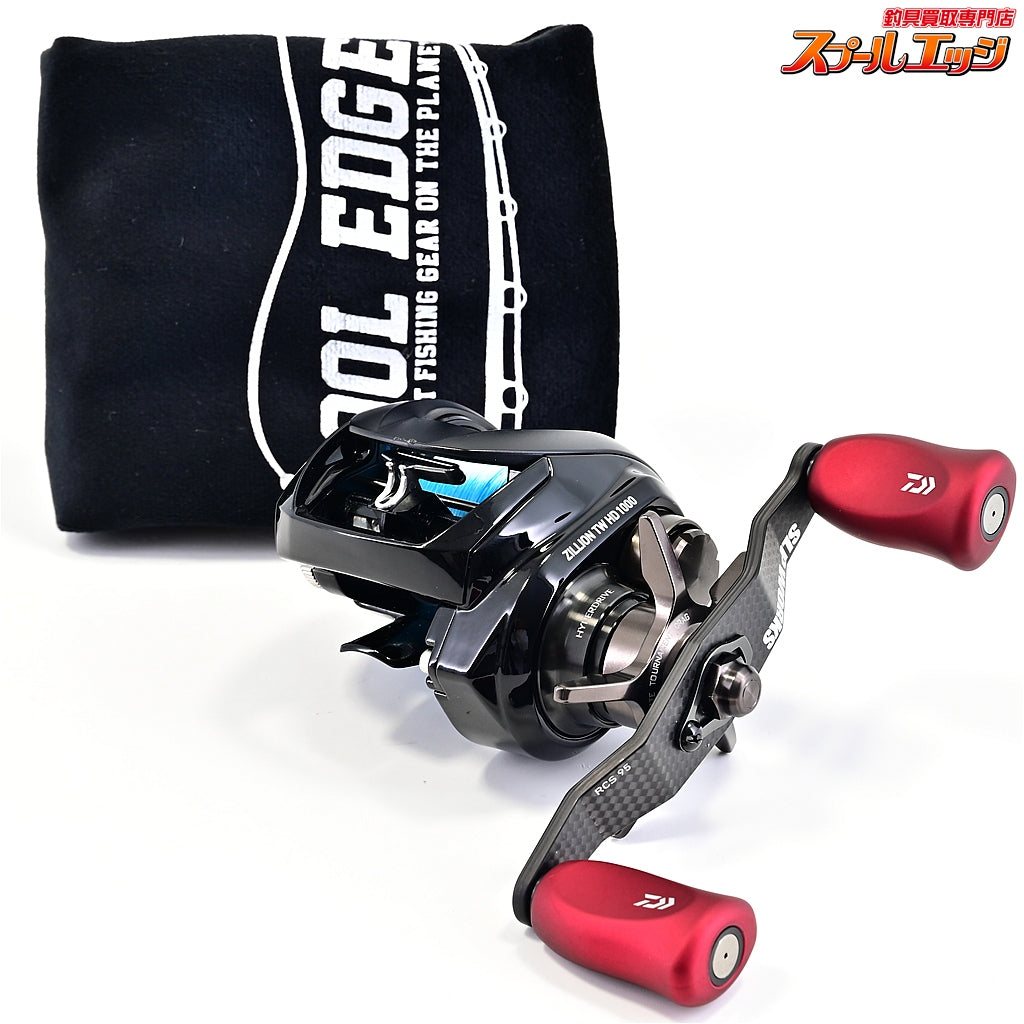 【ダイワ】 22ジリオン TW HD 1000XHL SLPW RCSカーボンクランクハンドル95mm&Iシェイプコルクノブ レッド装着 DAIWA ZILLION