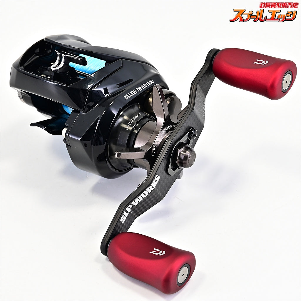 【ダイワ】 22ジリオン TW HD 1000XHL SLPW RCSカーボンクランクハンドル95mm&Iシェイプコルクノブ レッド装着 DAIWA ZILLION