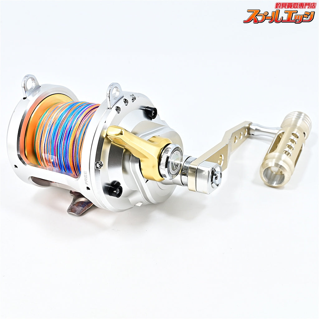 【シマノ】 13タリカ 25II キャプテンAクラフト 130mm三次元パワーハンドル シャンパンゴールド/シルバー装着 SHIMANO TALICA