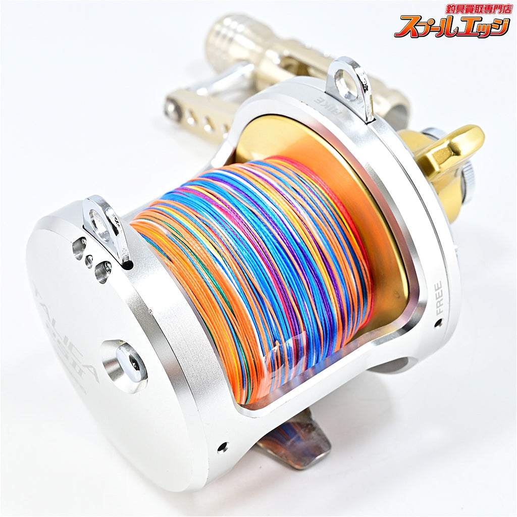 【シマノ】 13タリカ 25II キャプテンAクラフト 130mm三次元パワーハンドル シャンパンゴールド/シルバー装着 SHIMANO TALICA