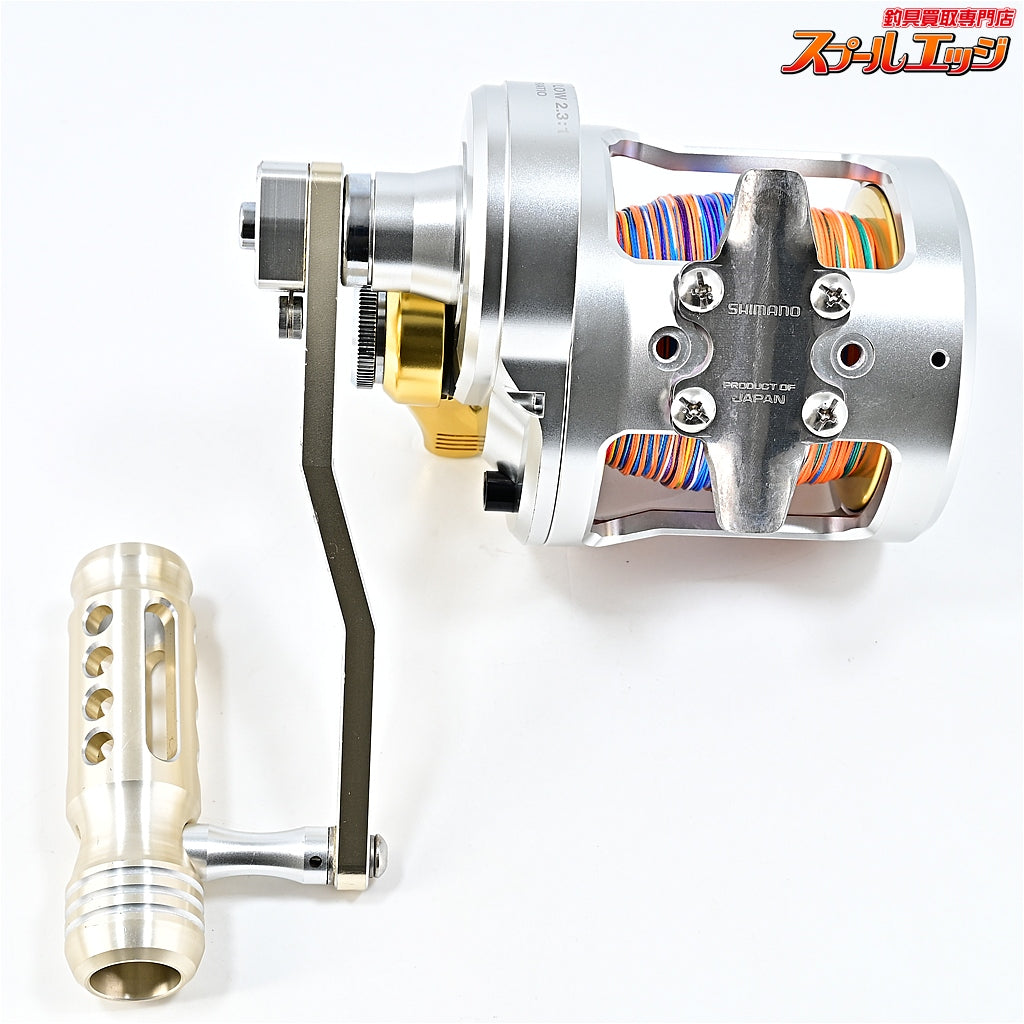 【シマノ】 13タリカ 25II キャプテンAクラフト 130mm三次元パワーハンドル シャンパンゴールド/シルバー装着 SHIMANO TALICA