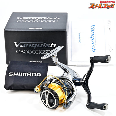 【シマノ】 16ヴァンキッシュ C3000HG C3000Sスプール&C3000HGSDH純正ハンドル90mm装着 外箱C3000HGSDH付 SHIMANO Vanquish