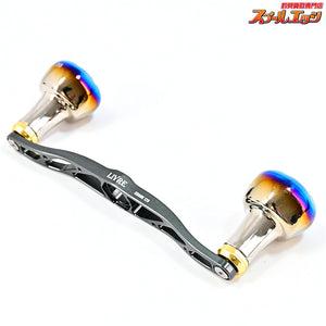 【リブレ】 クランク 120 ガンメタ ハンドルノブEF30 ゴールド装着 シマノM7右用センターナット付 LIVRE CRANK