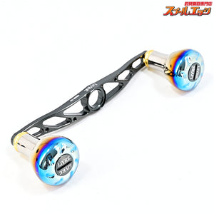 【リブレ】 クランク 120 ガンメタ ハンドルノブEF30 ゴールド装着 シマノM7右用センターナット付 LIVRE CRANK