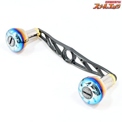【リブレ】 クランク 120 ガンメタ ハンドルノブEF30 ゴールド装着 シマノM7右用センターナット付 LIVRE CRANK