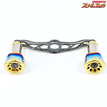 【リブレ】 クランクフェザー 95 ガンメタ/ゴールド ffフォルテッシモノブ装着 シマノ右巻センターナット付 LIVRE CRANK Feather
