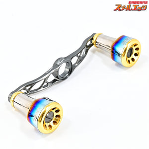 【リブレ】 クランクフェザー 95 ガンメタ/ゴールド ffフォルテッシモノブ装着 シマノ右巻センターナット付 LIVRE CRANK Feather