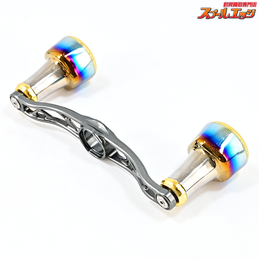 【リブレ】 クランクフェザー 95 ガンメタ/ゴールド ffフォルテッシモノブ装着 シマノ右巻センターナット付 LIVRE CRANK Feather