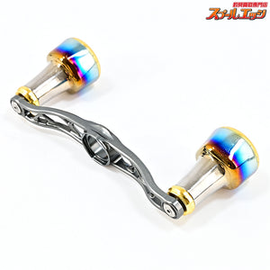 【リブレ】 クランクフェザー 95 ガンメタ/ゴールド ffフォルテッシモノブ装着 シマノ右巻センターナット付 LIVRE CRANK Feather