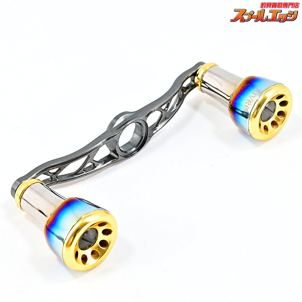 【リブレ】 クランクフェザー 95 ガンメタ/ゴールド ffフォルテッシモノブ装着 シマノ右巻センターナット付 LIVRE CRANK Feather