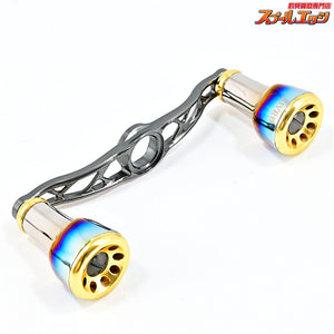 【リブレ】 クランクフェザー 95 ガンメタ/ゴールド ffフォルテッシモノブ装着 シマノ右巻センターナット付 LIVRE CRANK Feather