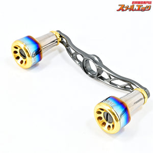 【リブレ】 クランクフェザー 95 ガンメタ/ゴールド ffフォルテッシモノブ装着 シマノ右巻センターナット付 LIVRE CRANK Feather