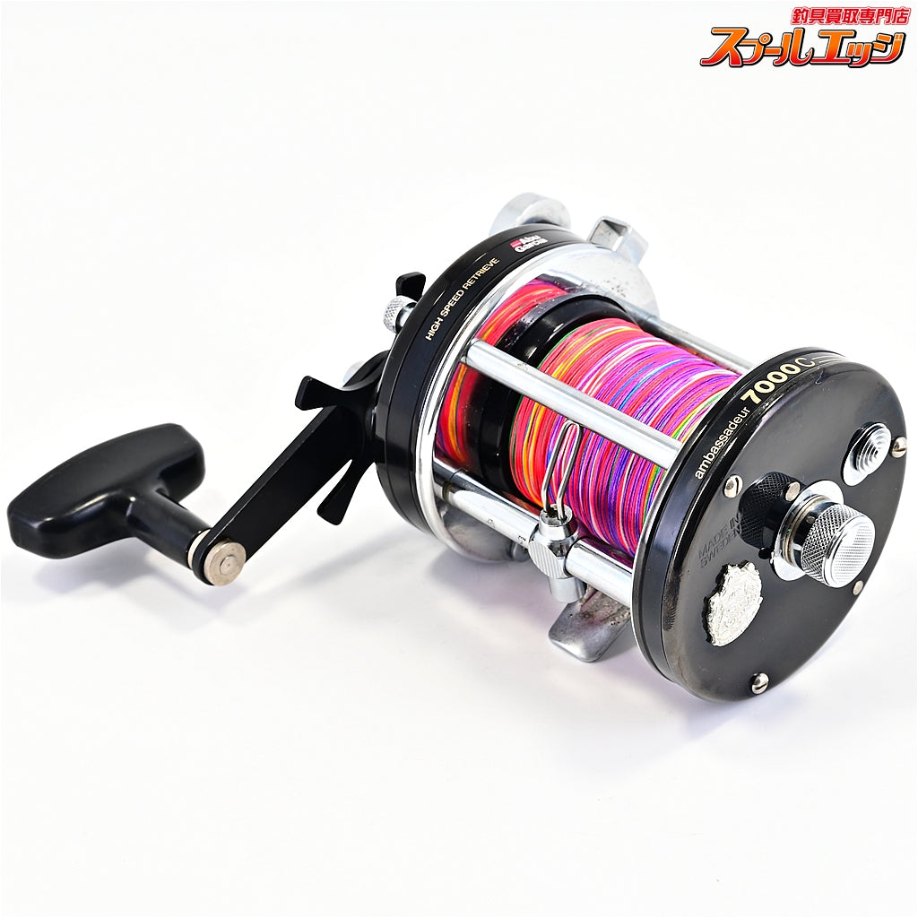 【アブガルシアxエビス】 アンバサダー 7000C ブラック 2スピード FN.81-2 86-87 実釣未使用品 Abu GArcia EBISU Ambassadeur