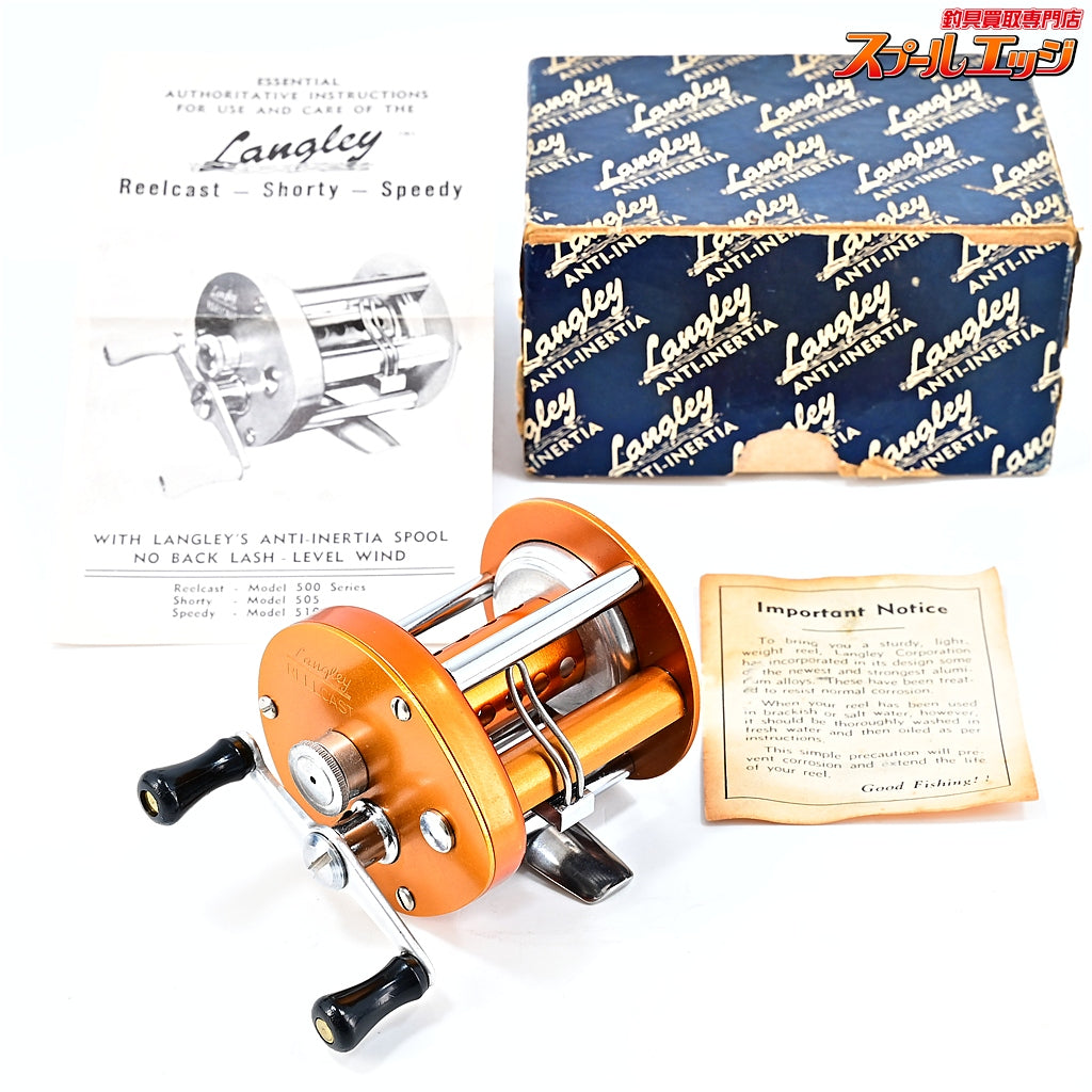 【ラングレー】 リールキャスト モデル500A オレンジゴールド ヴィンテージ LANGLEY REELCAST MODEL