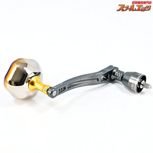【リブレ】 パワーアーム 98 ハンドル PT52ハンドルノブ装着 シマノ左巻き用 18000-20000クラス対応 ガンメタP+ゴールドG LIVRE POWERARM