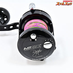 【アベット】 ラプター MXL6/4-MC SN#MXL6/4MCR-26786 ブラック カスタムハンドルノブ装着 AVET REEL