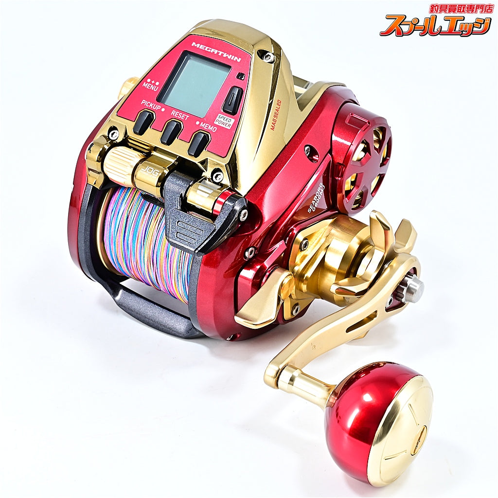 【ダイワ】 24シーボーグ G800MJ 使用距離4.1km 使用31時間 SLPWカラーアルミラウンドハンドルL装着 DAIWA SEABORG