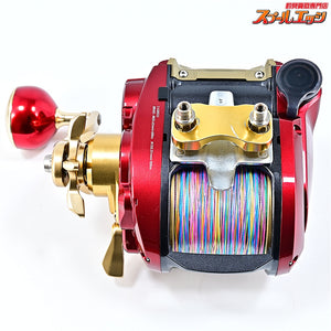 【ダイワ】 24シーボーグ G800MJ 使用距離4.1km 使用31時間 SLPWカラーアルミラウンドハンドルL装着 DAIWA SEABORG