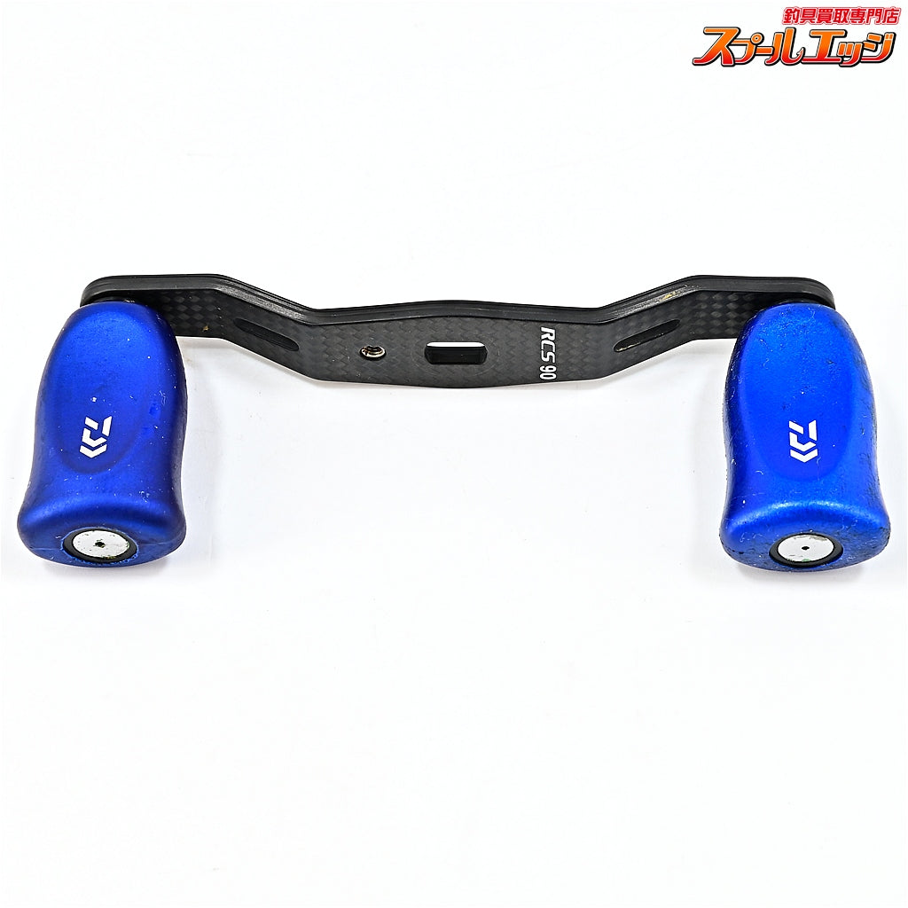 【ダイワxSLPワークス】 RCS 90mmカーボンクランクハンドル RCS Iシェイプコルクノブ ブルー装着 DAIWAxSLP-WORKS Custom HANDLE
