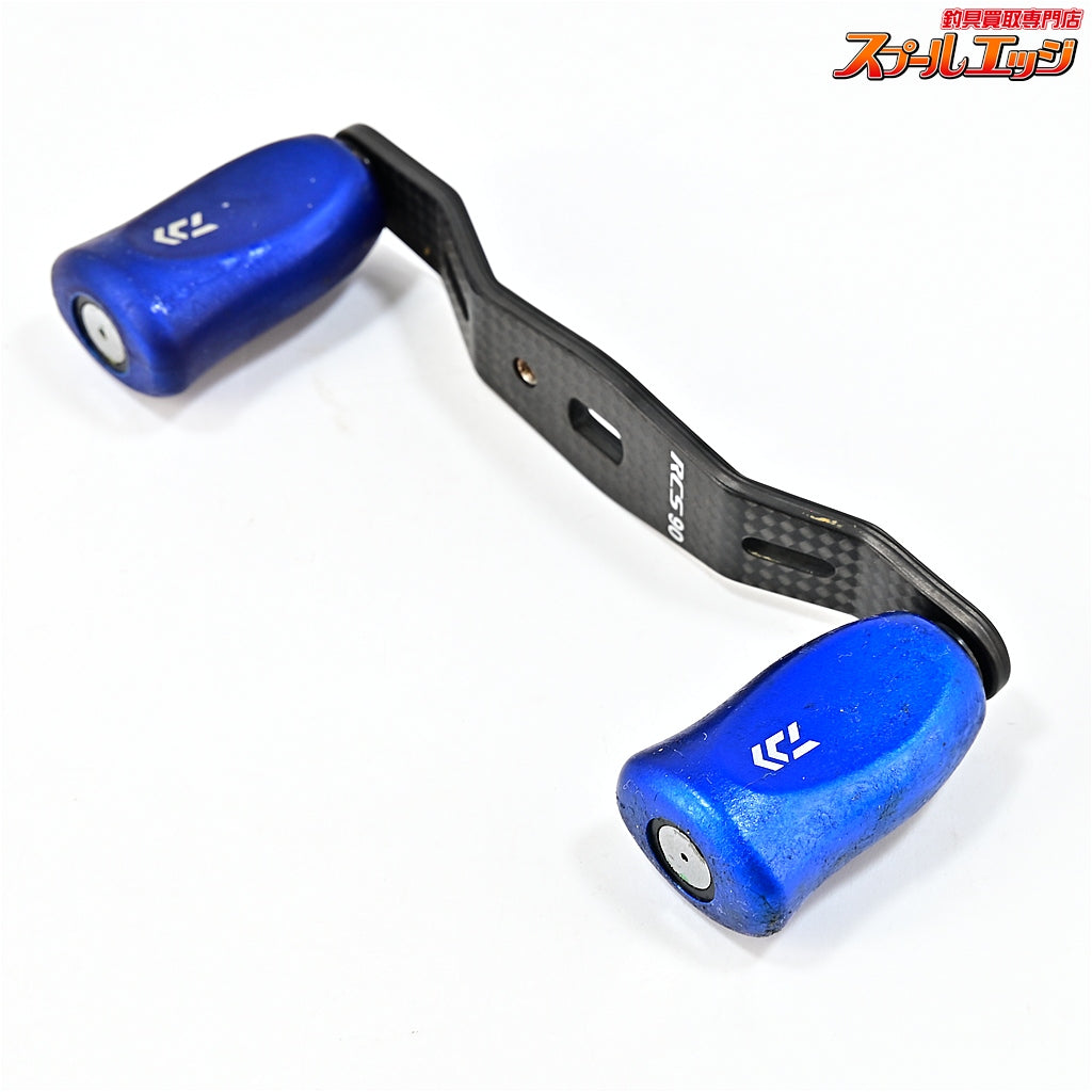 【ダイワxSLPワークス】 RCS 90mmカーボンクランクハンドル RCS Iシェイプコルクノブ ブルー装着 DAIWAxSLP-WORKS Custom HANDLE