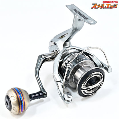 【シマノ】 21ナスキー 4000 ゴメクサス38mmカスタムハンドルノブ&リールスタンド装着 SHIMANO NASCI
