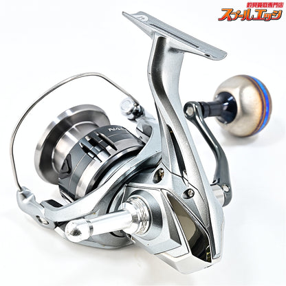 【シマノ】 21ナスキー 4000 ゴメクサス38mmカスタムハンドルノブ&リールスタンド装着 SHIMANO NASCI