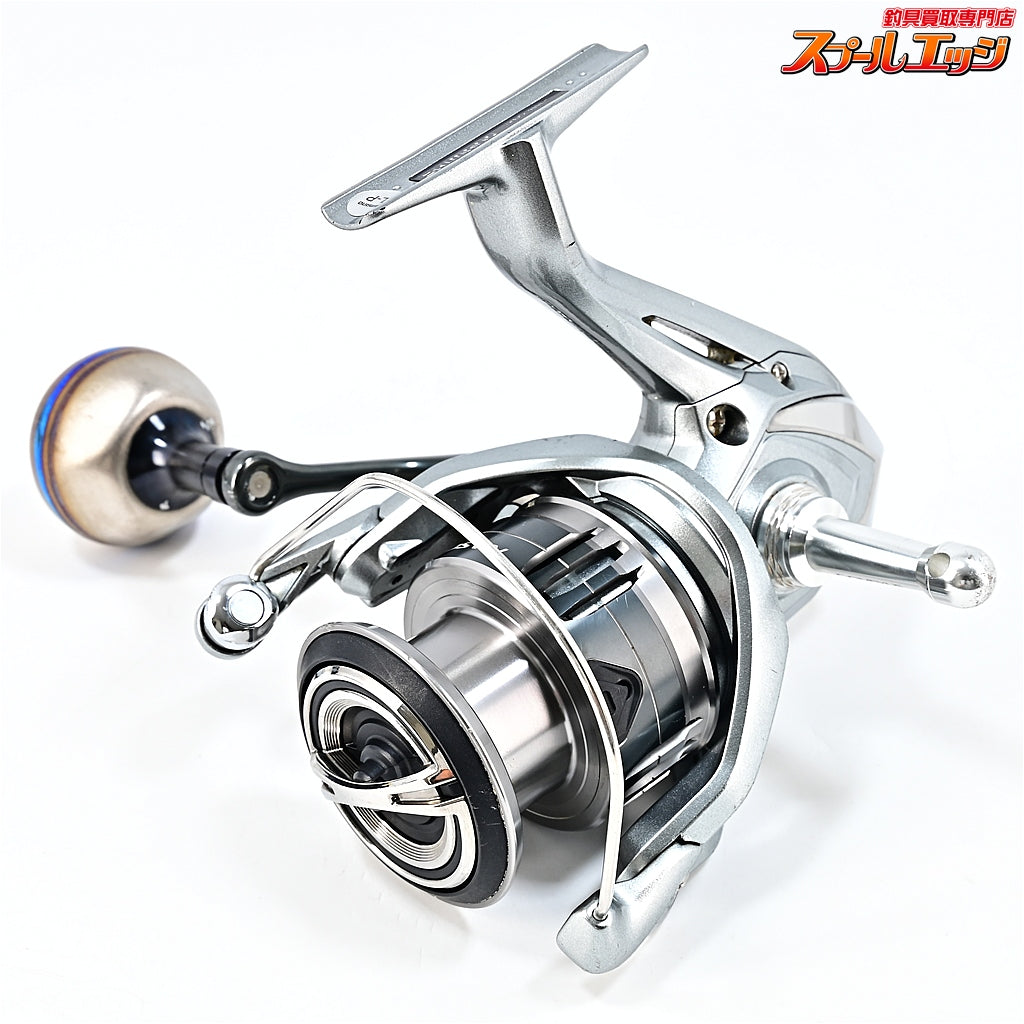【シマノ】 21ナスキー 4000 ゴメクサス38mmカスタムハンドルノブ&リールスタンド装着 SHIMANO NASCI