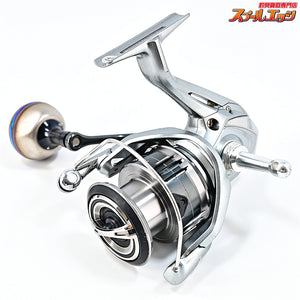【シマノ】 21ナスキー 4000 ゴメクサス38mmカスタムハンドルノブ&リールスタンド装着 SHIMANO NASCI