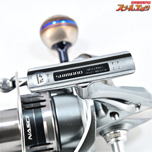 【シマノ】 21ナスキー 4000 ゴメクサス38mmカスタムハンドルノブ&リールスタンド装着 SHIMANO NASCI
