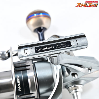 【シマノ】 21ナスキー 4000 ゴメクサス38mmカスタムハンドルノブ&リールスタンド装着 SHIMANO NASCI