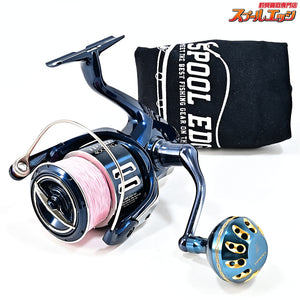 【シマノ】 21ツインパワーXD 4000XG ゴメクサスハンドルノブ タイプB 38mm 深海ブルーxゴールド装着 SHIMANO TWINPOWER