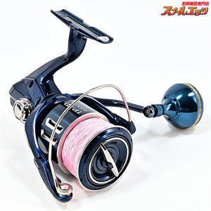 【シマノ】 21ツインパワーXD 4000XG ゴメクサスハンドルノブ タイプB 38mm 深海ブルーxゴールド装着 SHIMANO TWINPOWER