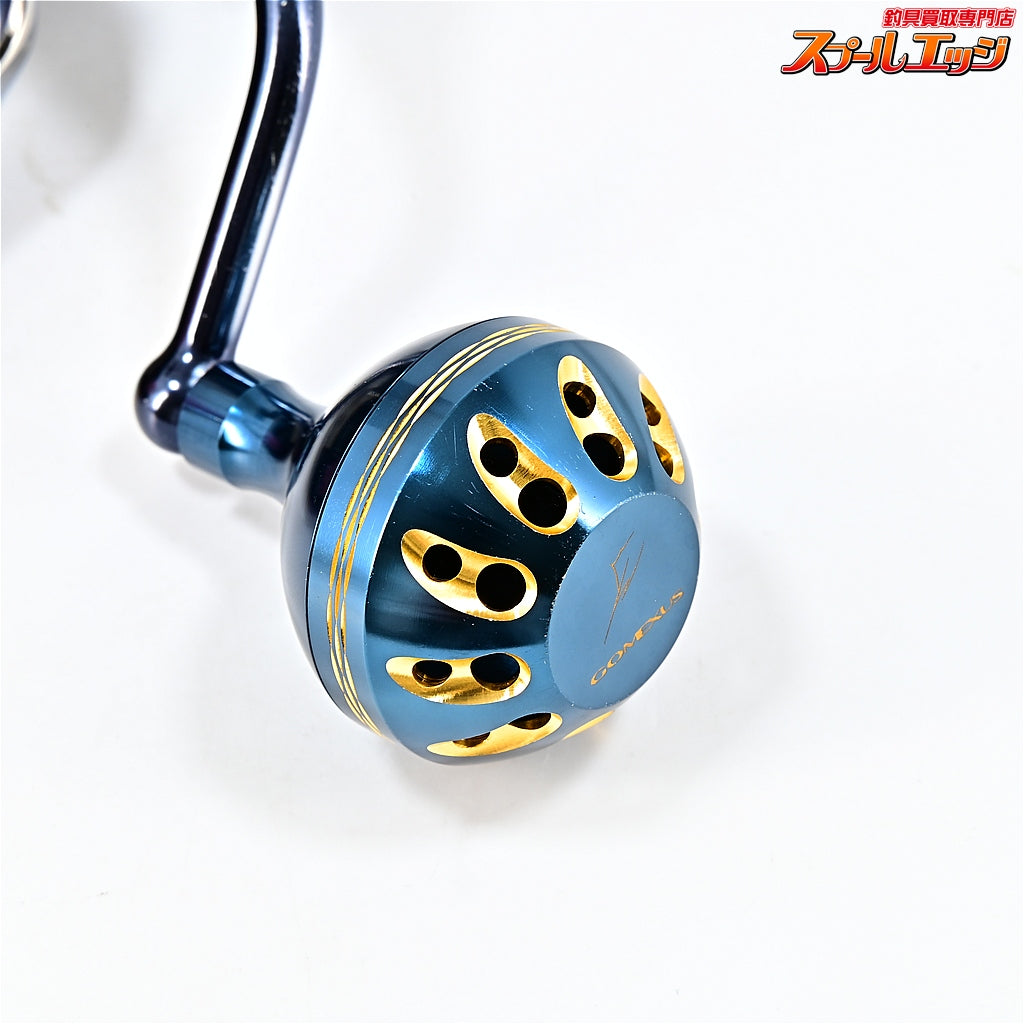 【シマノ】 21ツインパワーXD 4000XG ゴメクサスハンドルノブ タイプB 38mm 深海ブルーxゴールド装着 SHIMANO TWINPOWER