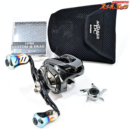 【シマノ】 23アンタレス DC MD XG リブレチタンカスタムドラグ&リブレクランク110ブラックfinoプラスノブ装着 SHIMANO ANTARES