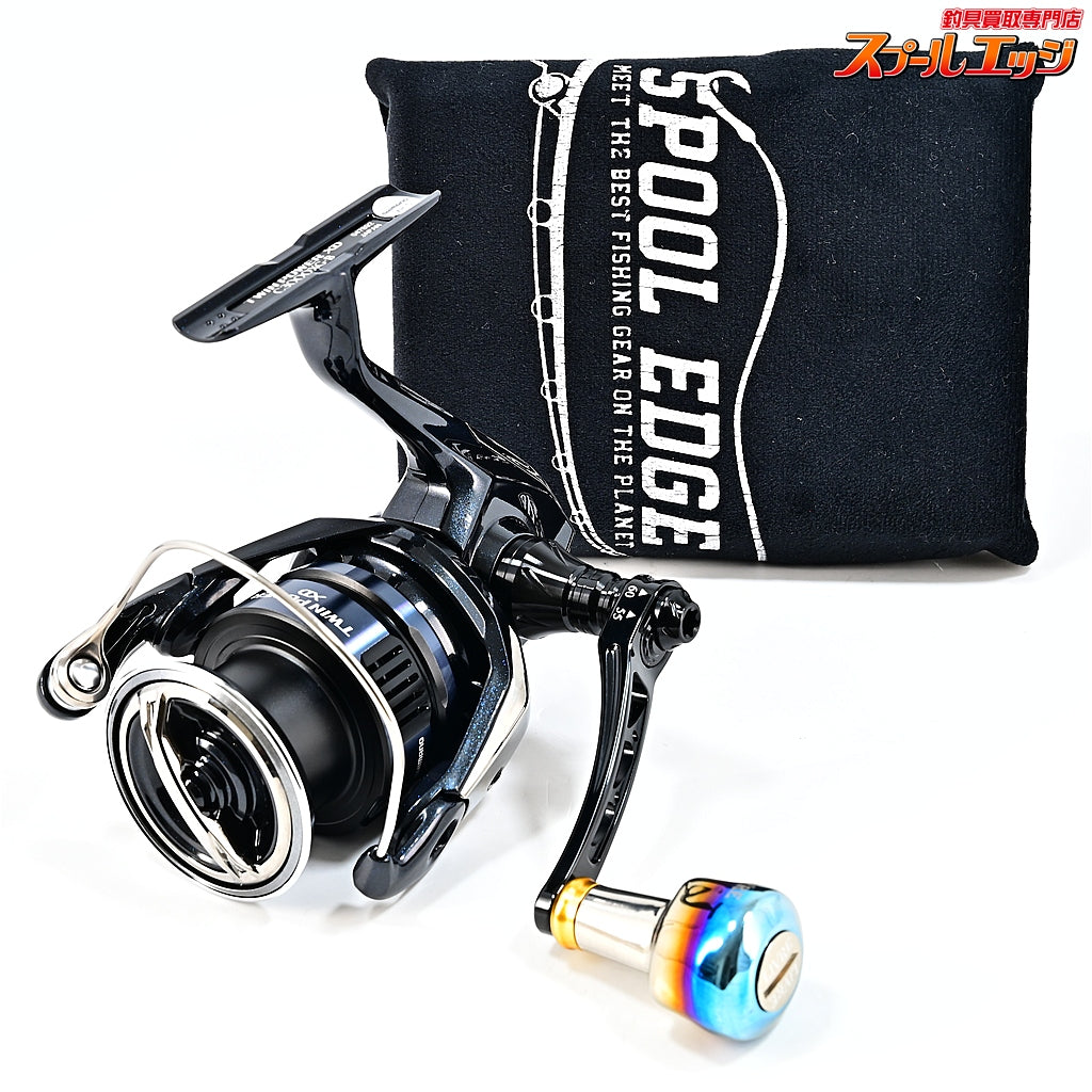 【シマノ】 25ツインパワー XD C3000XG ハイテン 55-60mmハンドル&リブレデルタノブ ファイヤーゴールド装着 SHIMANO TWIN POWER
