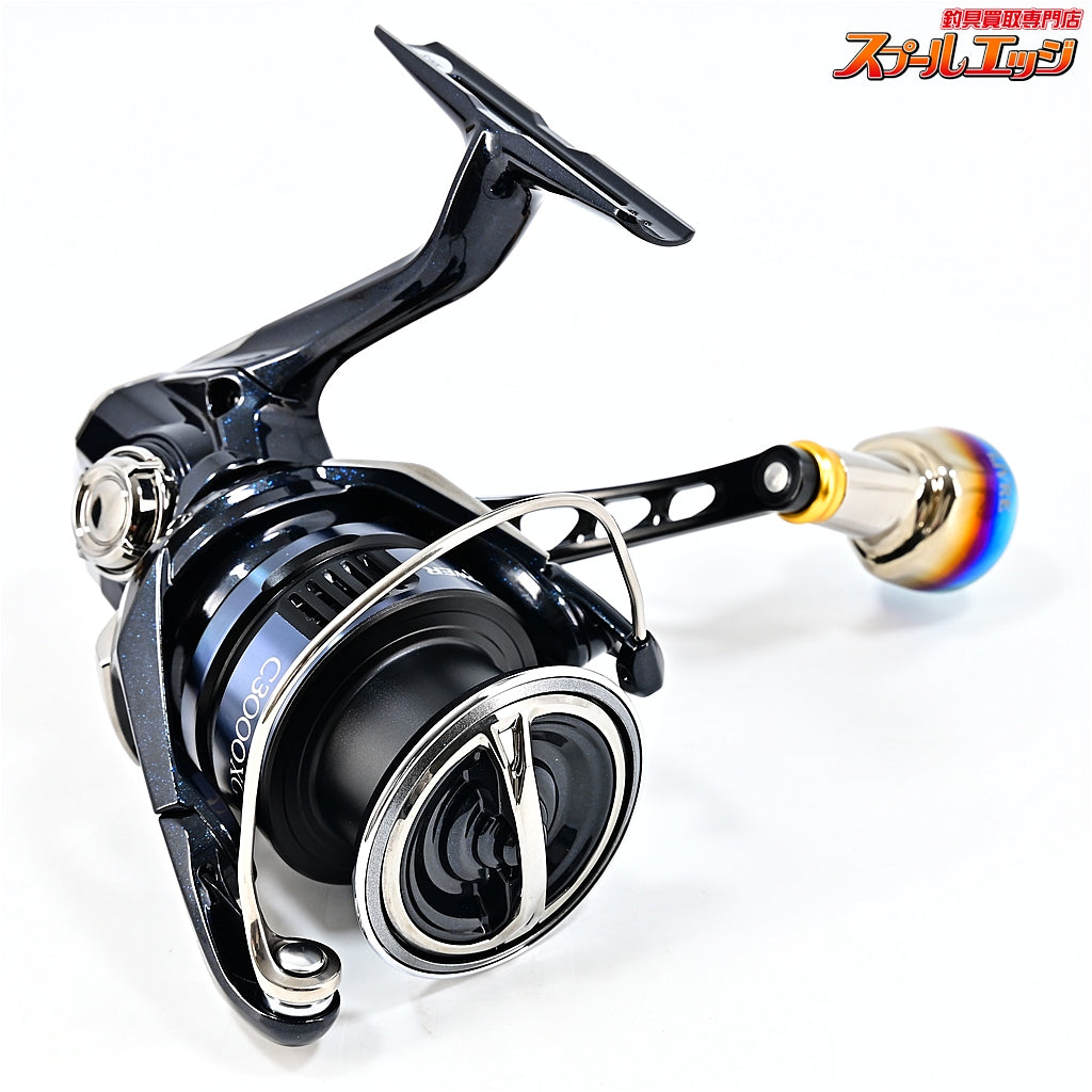 【シマノ】 25ツインパワー XD C3000XG ハイテン 55-60mmハンドル&リブレデルタノブ ファイヤーゴールド装着 SHIMANO TWIN POWER