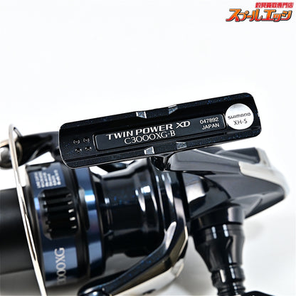 【シマノ】 25ツインパワー XD C3000XG ハイテン 55-60mmハンドル&リブレデルタノブ ファイヤーゴールド装着 SHIMANO TWIN POWER