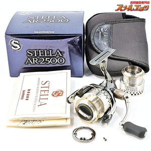 【シマノ】 01ステラ AR 2500 夢屋01ステラ50mmマシンカットハンドルLねじ込み式装着 FW2000S替えスプール&純正Sウエイト付 SHIMANO STELLA