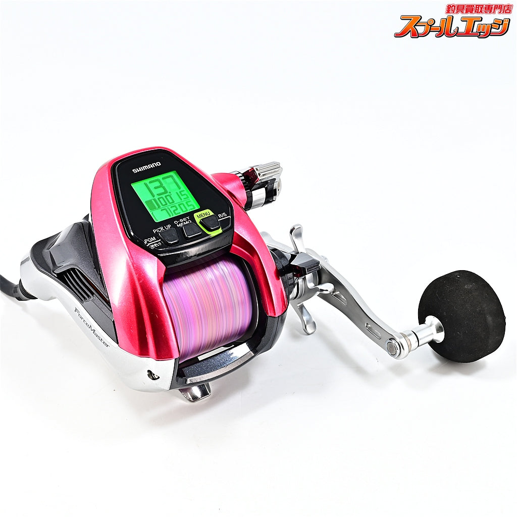 【シマノ】 15フォースマスター 3000 FFTカスタムピンク 使用距離55.3km 使用72.5時間 SHIMANO FORCE MASTER