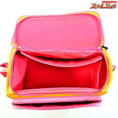 【がまかつ】 がまへら ライトバッグ2 へらバッグ PVC素材 イエロー/ピンク クッション付 GAMAKATSU LIGHT-BAG II K_192