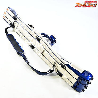 【がまかつ】 がまへら ライトロッドケース4 GC294 3層 PVC素材 ホワイト/ブルー GAMAKATSU LIGHT-ROD-CASE へらロッドケース K_192