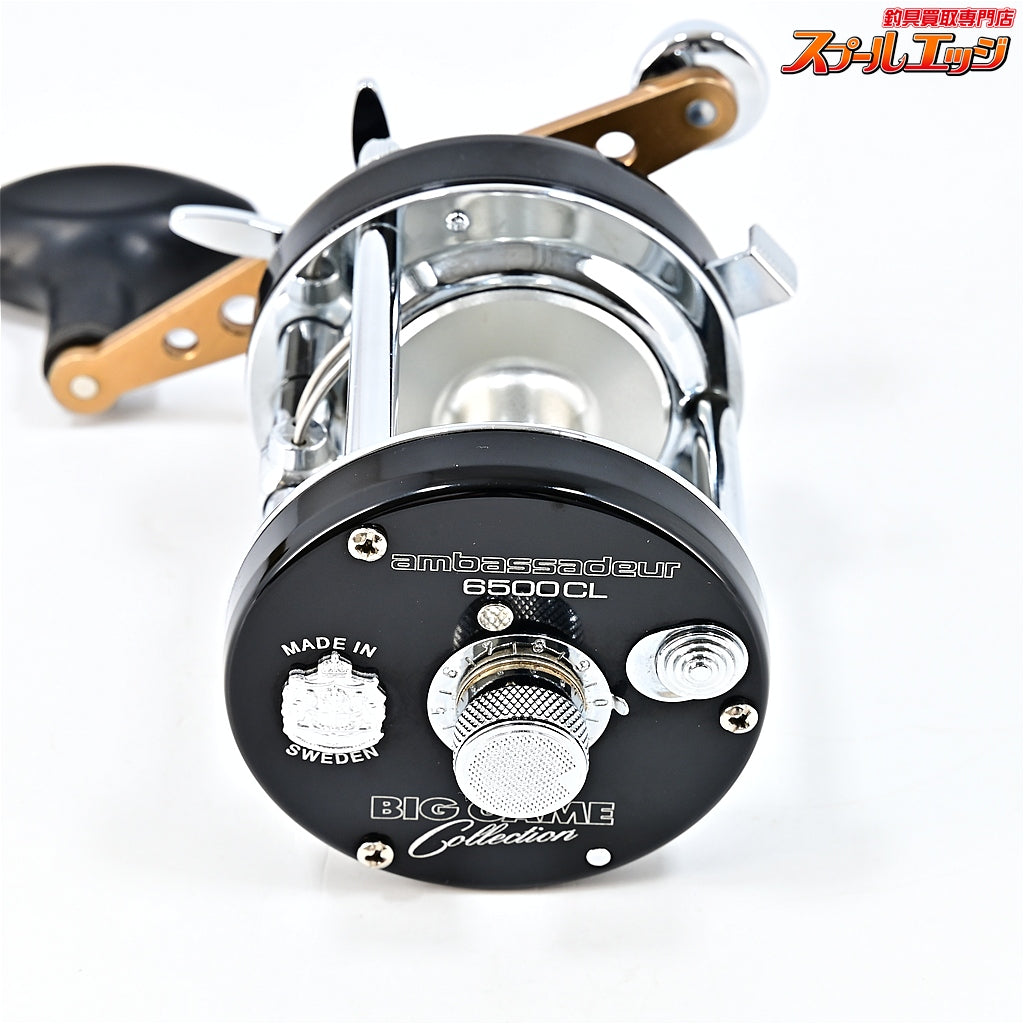【アブガルシア】 アンバサダー 6500CL ビッグゲームコレクション FN.03B17SE 95mmゴールドカスタムハンドル装着 AbuGarucia Ambassadeur BIGGAME Collection