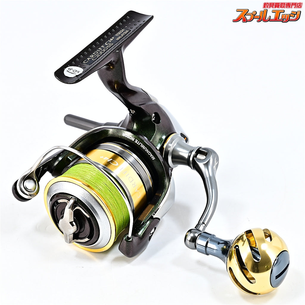 【シマノ】 12カーディフ CI4+ C2000SS 30mmカスタムハンドルノブ&リールスタンド装着 SHIMANO CARDIFF